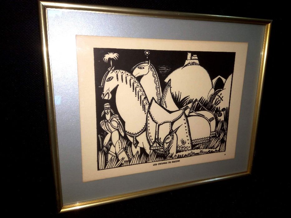 Xilogravura Amadeo Sousa Cardoso Le Chevaux Du Sultan