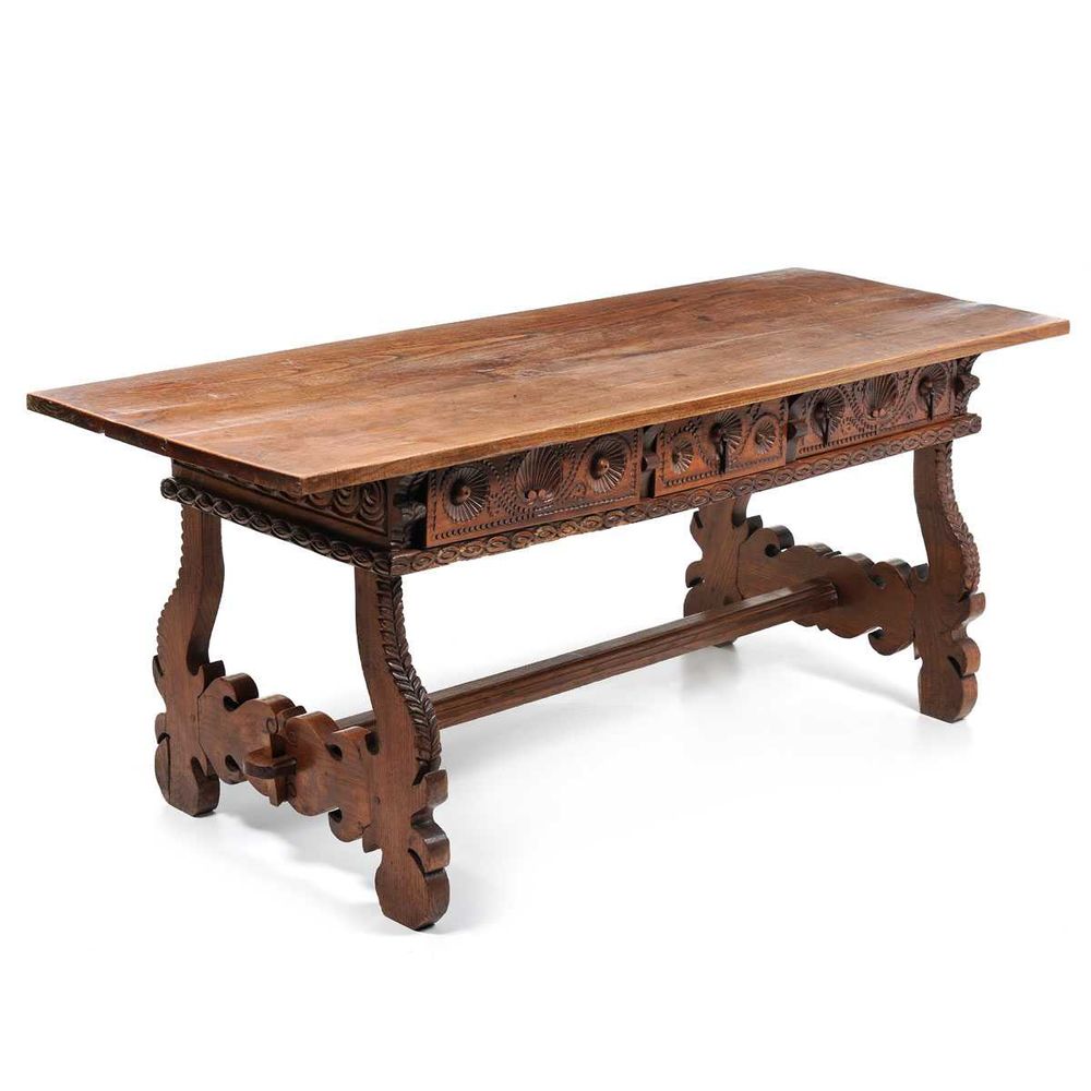 Mesa Rústica Portuguesa Castanho