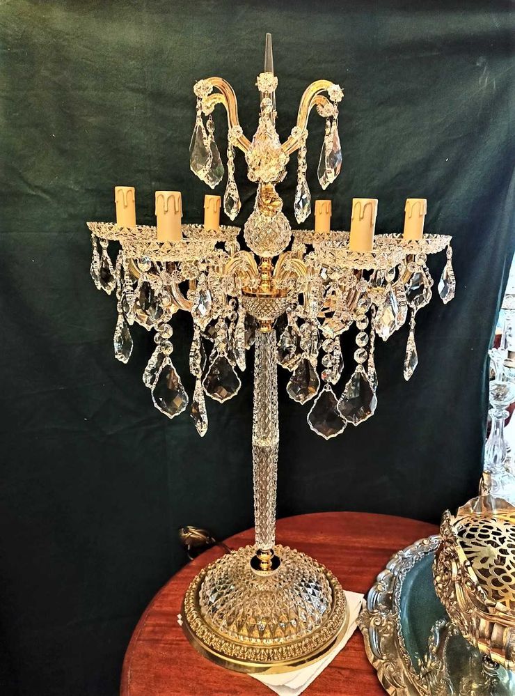Candelabro Cristal Swarovski 6 Lâmpadas