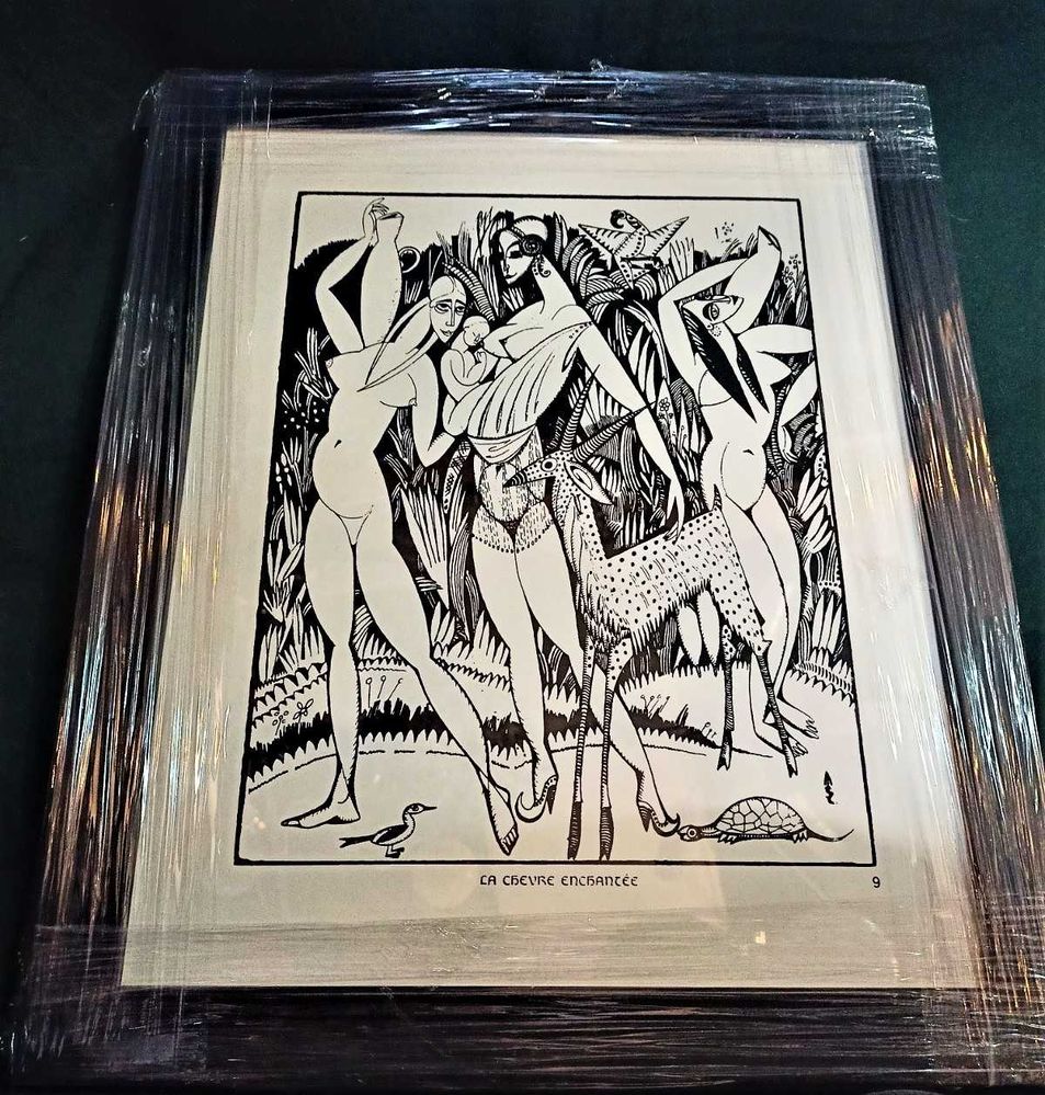 Xilogravura Amadeo Souza Cardoso La Chevre Enchantée