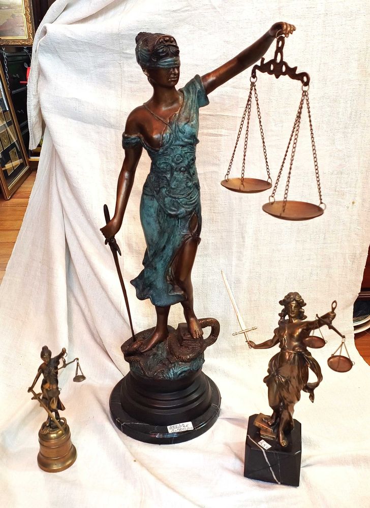Figuras Deusa Justiça Bronze