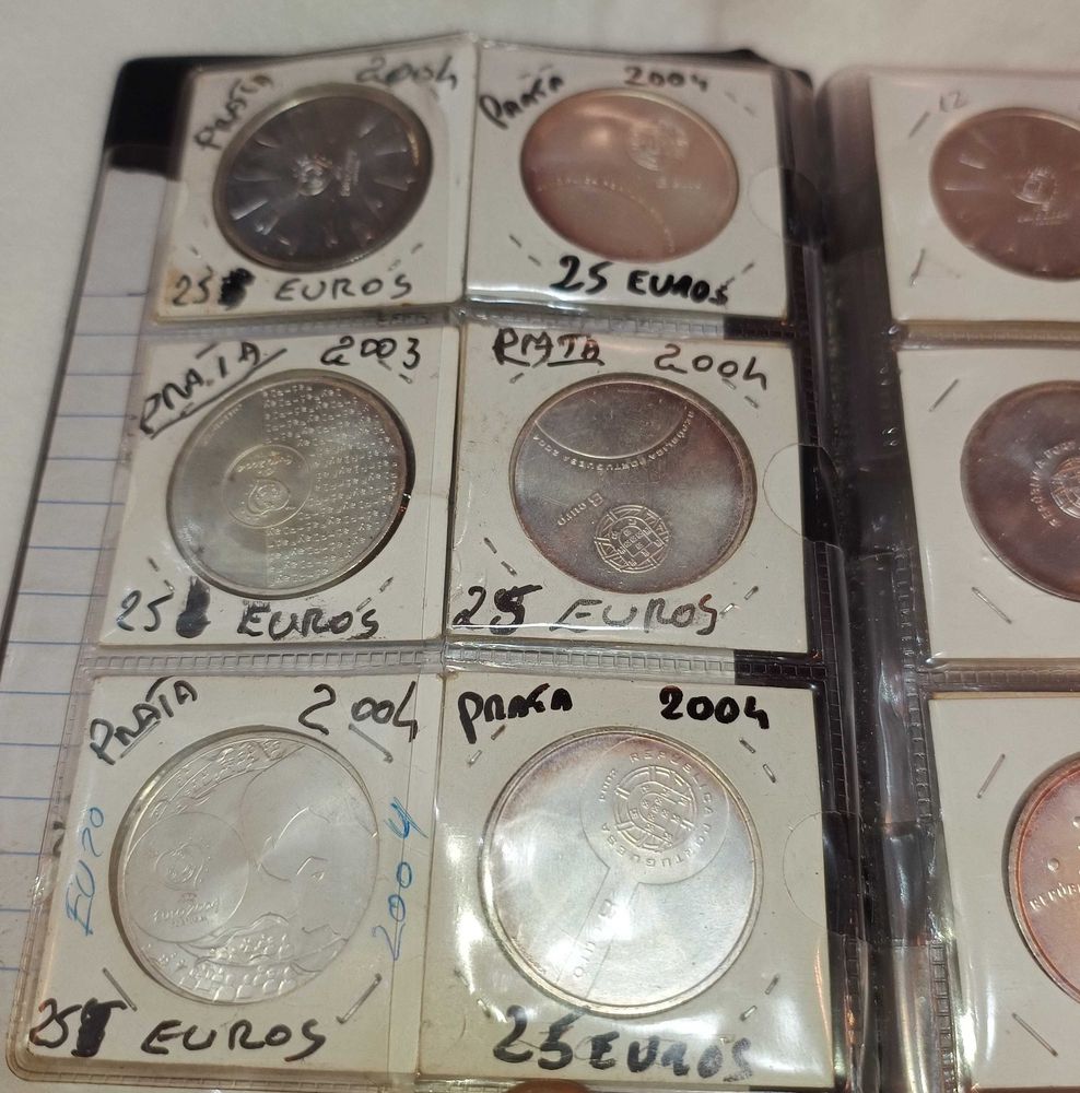 Moedas de Euro Prata