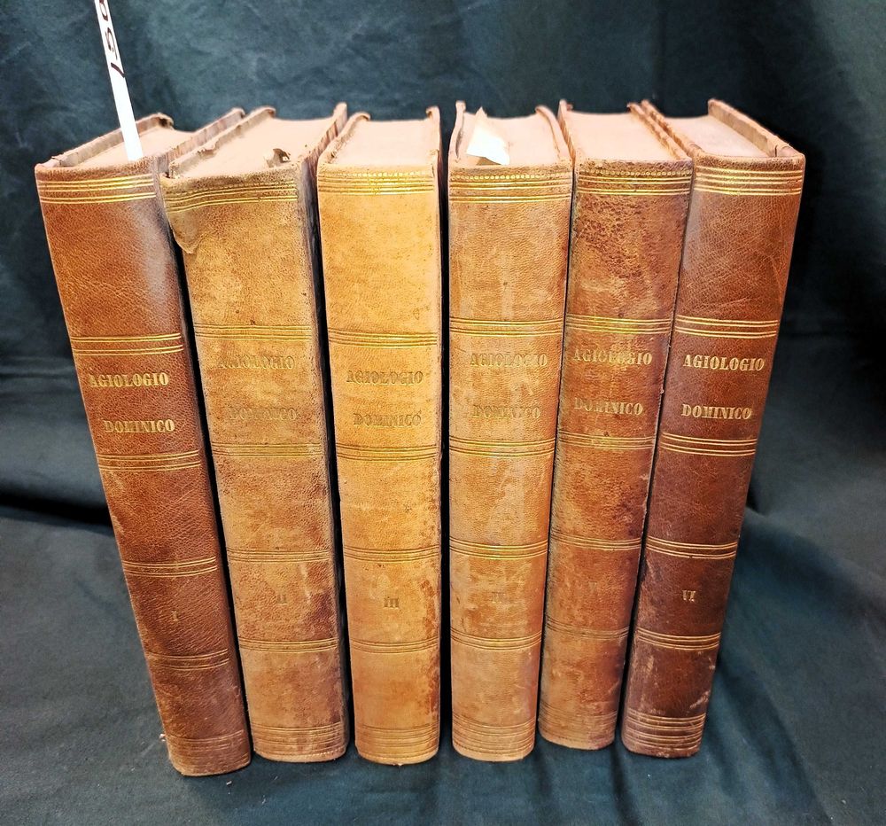 Coleção Completa de "Agiologio Dominico" (1709) – 6 Volumes Séc XVIII