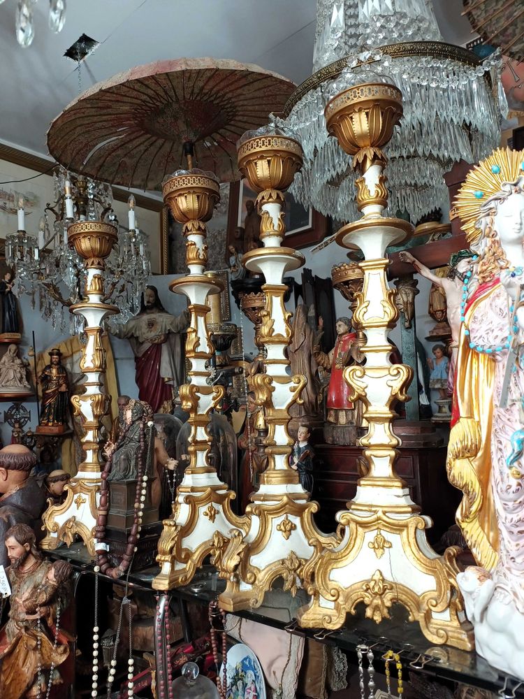 4 Tocheiros Castiçais Arte Sacra Séc XVIII