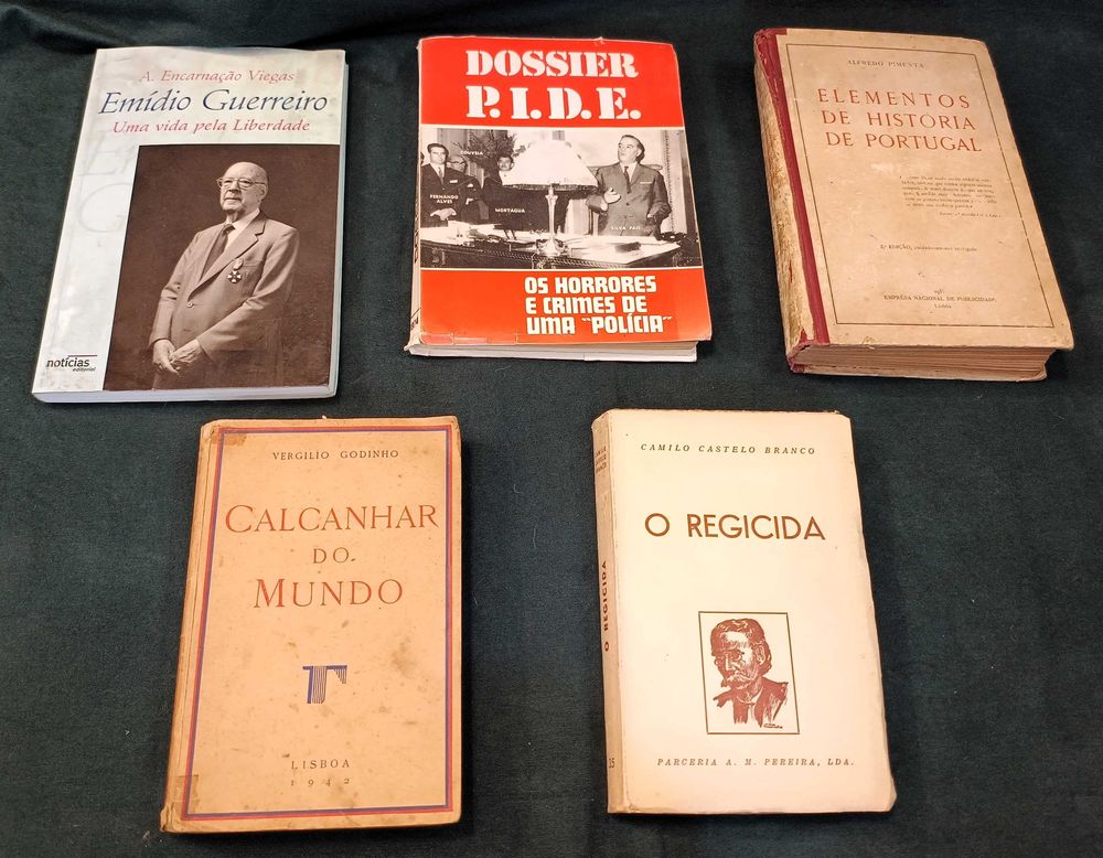 Lote de 5 Livros Antigos e Históricos – História, Política e Literatura Portuguesa